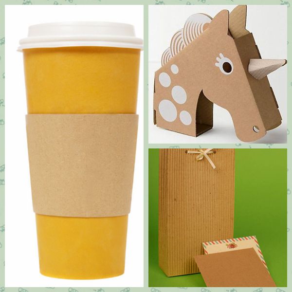 Foldable 2ply 3ply brown corrugating paperboard for cup sleeve 