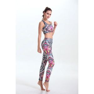 OEM women yoga pants polyester spandex fabric bodybuilding gymwear