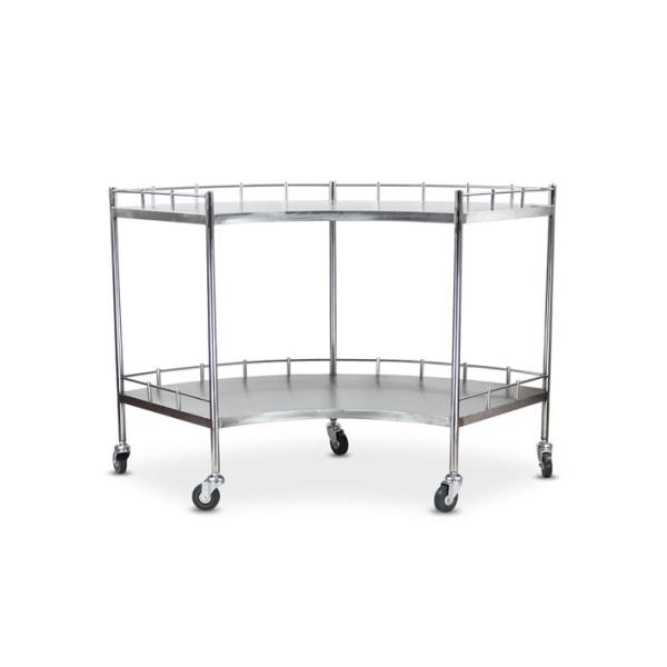 Buy Medical Stainless Steel 304 Fan Shape Instrument Trolley On Casters at wholesale prices