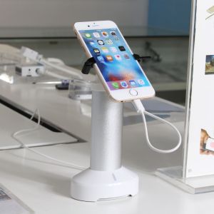 COMER Smartphone Security Stand with Alarm and Charging function with gripper