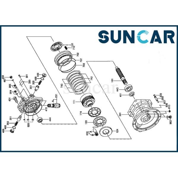 ZAX240-3 Hatachi Seal Replacement Kit Motor Seal Kit 1119004