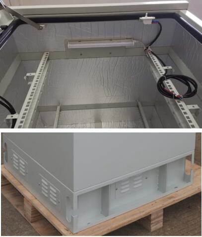 32U Thermostatic Outdoor Telecom Cabinet IP55 Galvanized Steel