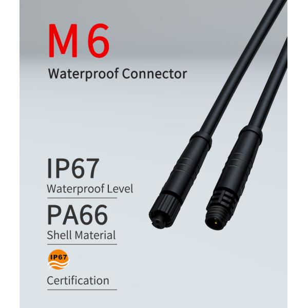 2 Pin IP65 3.5MM Nylon PA66 M6 Connector
