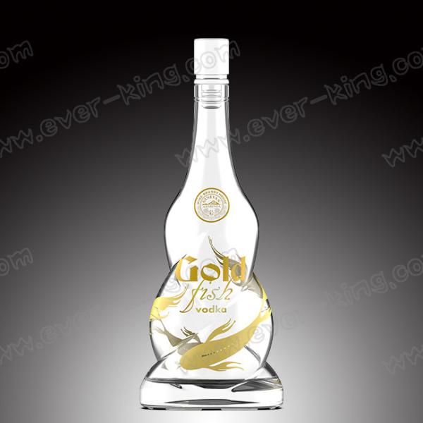 Buy 700ml Twisted Vodka Glass Bottle With Bright Closure at wholesale prices