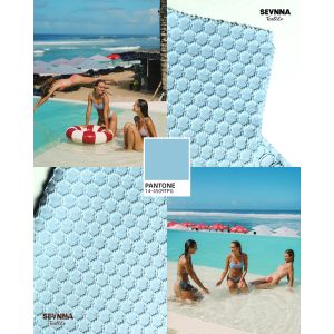 UV Protection Printed Recycled Lycra Fabric Environmentally-Friendly