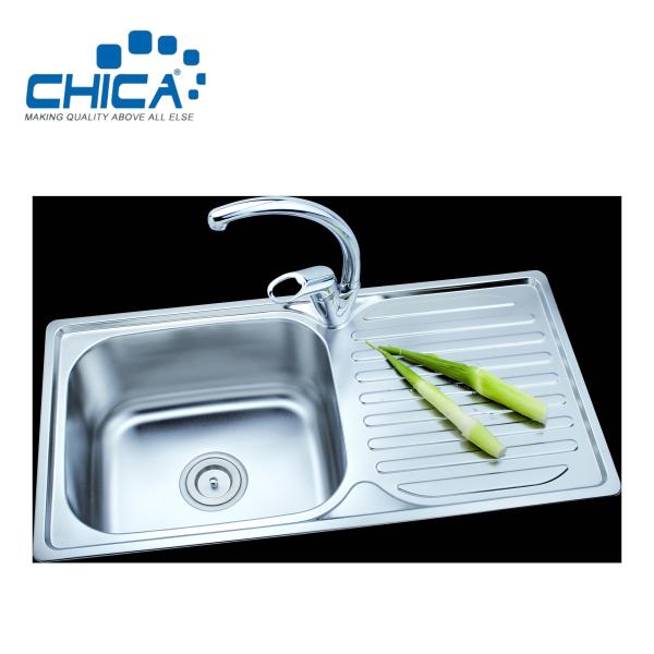 Buy Topmount Kitchen Sink Stainless Steel Kitchen Sink For Hotel Single Bowl Kitchen Sink For House at wholesale prices