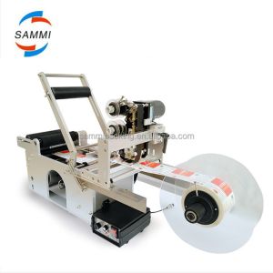 Semi Automatic Round Bottle Labeler, Labeling Machine with Production Date,batch