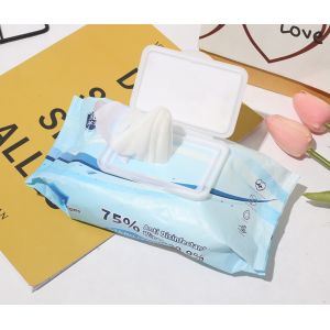 China OEM Antiseptic 75% Alcohol Wet Wips Kill Germs And Virus on sale