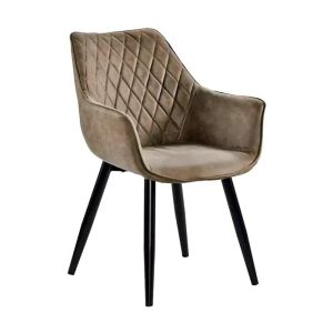 China Modern Velvet Dining Chair with Metal Frame - OEM Available on sale