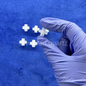 High Temp Opaque Perforated Quartz Parts Thickness 100mm