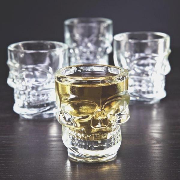 0.5cl Machine Made Wholesale Skull Shot Glass Bulk