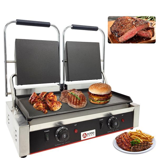 Commercial Kitchen Equipment Stainless Steel Electric Grill with Power Source