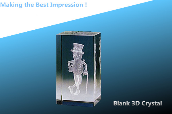 Blank 3D crystal/blank crystal blocks/3D laser crystal rectangle/crystal cube
