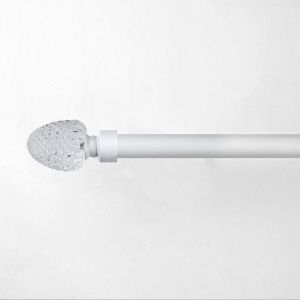28MM Matte Stereoscopic Crystal Curtain Finial With Curtain Rod Set