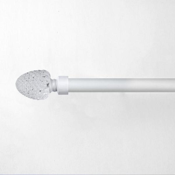 Buy 28MM Matte Stereoscopic Crystal Curtain Finial With Curtain Rod Set at wholesale prices