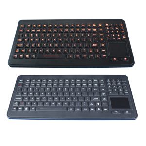120 Keys durable antimicrobial silicone keyboard with touchpad numeric keypad