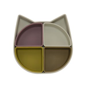 Cat Face Style Silicone Section Plate With CE BSCI Certification