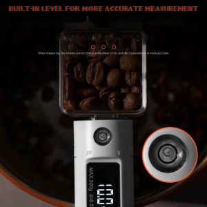 Electronic Spoon Scale with Stocked Feature Coffee Milk Frother Foamer Mixer