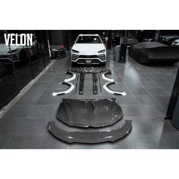1016 Style Lamborghini Body Kit Urus Carbon Fiber Front Lip Diffuser Spoiler Hood White