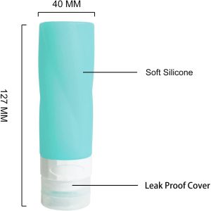 Braid Shape Silicone Travel Toiletries Bottles Kit Reusable 90ml