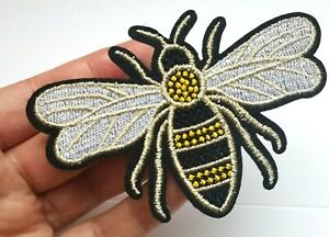 ODM Embroidered Patches For Clothes , 10cm*9cm Puff Embroidery Patches