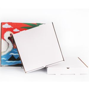 Vanishing Carton White Pizza Boxes Manufacturing Hexagon Square Triangle 14inch