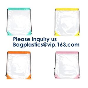 Promotion Small Cloth Gift Clear Pvc Drawstring Backpack Bag,Fashion Transparent
