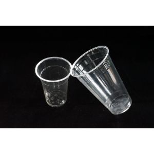 China 117mm Plastic Compostable Clear Cups 32oz Cafe on sale