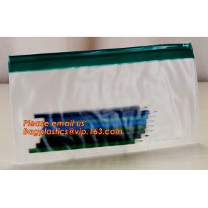 high quality a4 plastic PP poly envelope zipper lock file folder bag with front