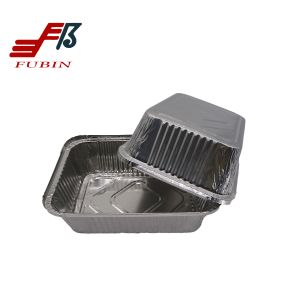 Disposable 450ml Aluminium Foil Container With Lid 1lbs