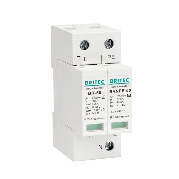 BR275-60 1P+1 60kA Type 2 SPD Lightning Surge Protectors