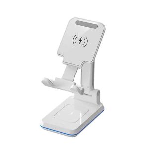 Dual Coil Wireless Charging Station 10W Foldable Portable Phone Holder