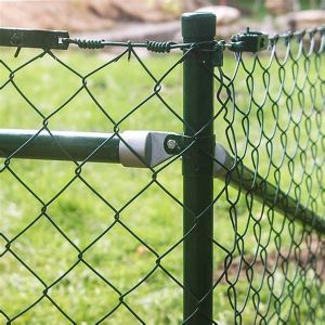 Hot Dipped Galvanized Chain Link Fence Panel With Round Post