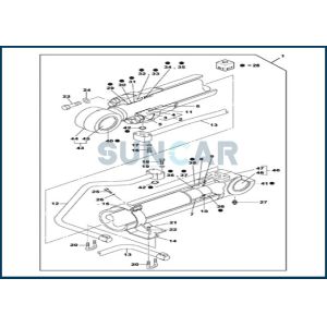 Quality LZ006970 Boom Cylinder Service Kit for Excavator CNH CX700 CX700B for sale