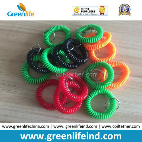 Buy Promotional Wholesale Plastic Wrist Coil Key Chain W/Split Ring at wholesale prices