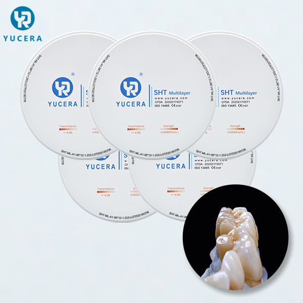Buy YUCERA Dental 900MPA Zirconia Multilayer Disk For Milling Machine at wholesale prices