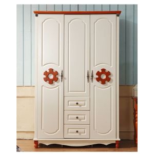 China Classic Countryside Style 3 Doors Clothes Cabinet Wardrobes on sale