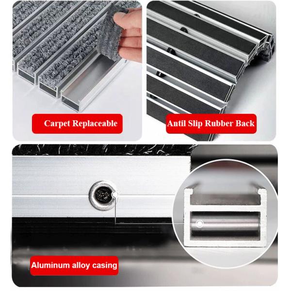 Commercial Heavy-Duty Aluminum Entrance Floor Mat for High Traffic