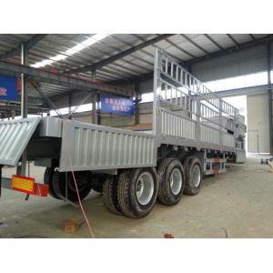2axles 30 Ton Cargo Fence Turnable Towing Drawbar Full Trailer