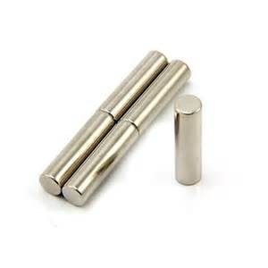 China N35 Cylinder Shape Gold Plating Sintered Permanent  Neodymium Magnet on sale