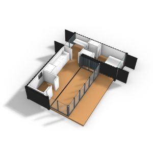 20HC Villa Economical Prefabricated Shipping Container Homes