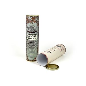 Recycled Paper Wine Tube Packaging Waterproof Round Luxury Print