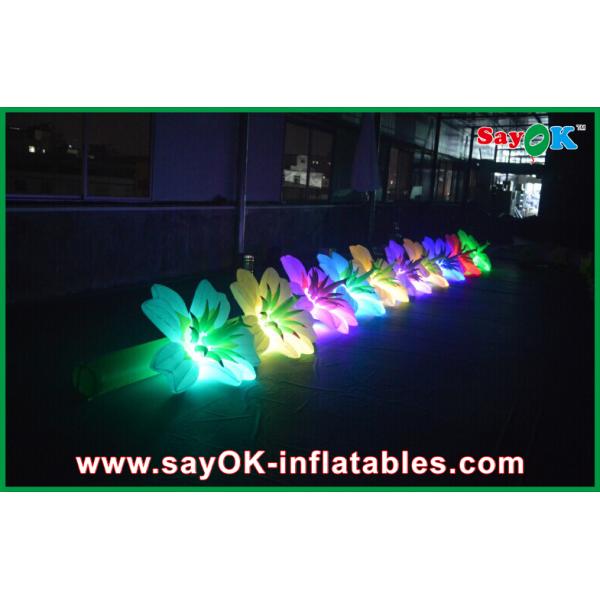 Wedding Decoration Inflatable LED Flower Chain Colorful Oxford Cloth