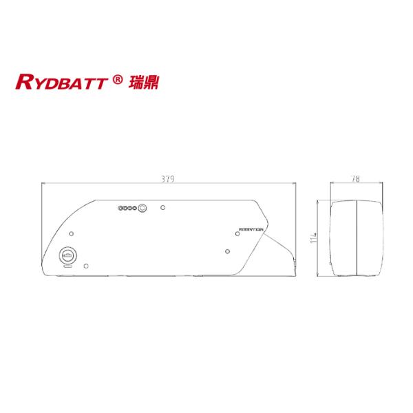 RYDBATT DS-5C(48V) Lithium Battery Pack Redar Li-18650-13S4P-48V 10.4Ah For Electric Bicycle Battery