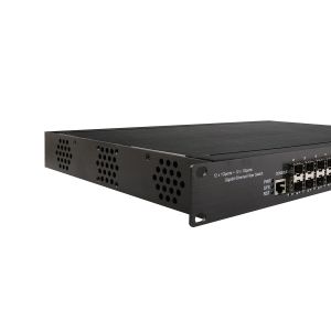 1U Rack Industrial Managed POE Switch 12SFP Fiber 12UTP Ports Outdoor Use