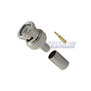 Nickel BNC Coaxial Cable Connectors with Gold plated for Radio / TV
