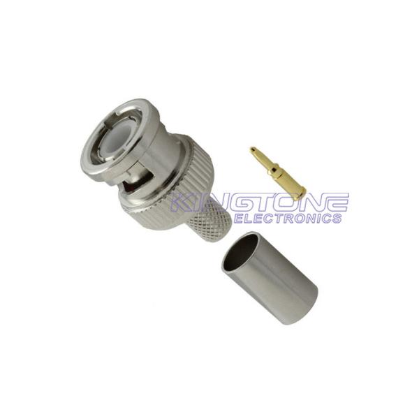 Buy Nickel BNC Coaxial Cable Connectors with Gold plated for Radio / TV at wholesale prices