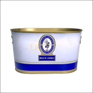 DADI Elliptic Personalized Tinplate Ice Bucket Luxury Engraved Drinks Cooler