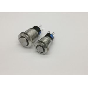 China Latching 12v Annular 19mm  Metal Momentary Push Button on sale