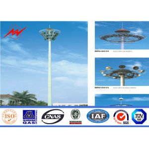 Polygonal HDG 50M High Mast Pole with Winch for Park Lighting